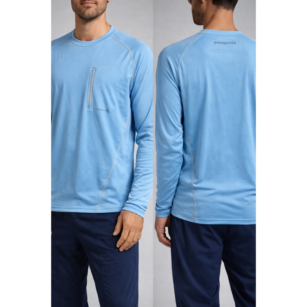 Patagonia Mens Capilene Thermal Weight Long Sleeve Shirt Blue S STY52647SP16 - Picture 1 of 9